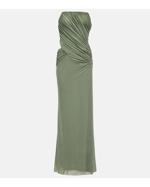Christopher Esber Green Cutout Jersey Maxi Dress