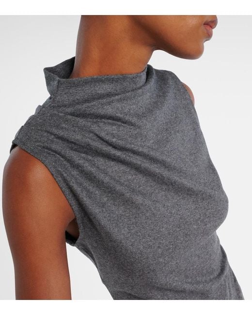 Veronica Beard Gray Mylie Draped Top