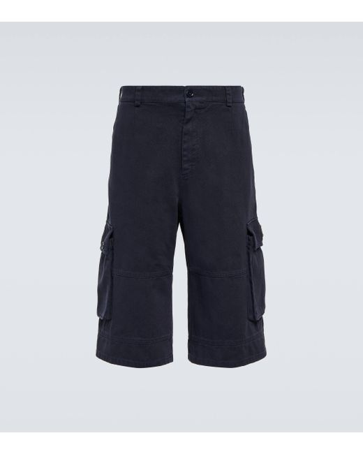 Dolce & Gabbana Blue Cotton Cargo Shorts for men