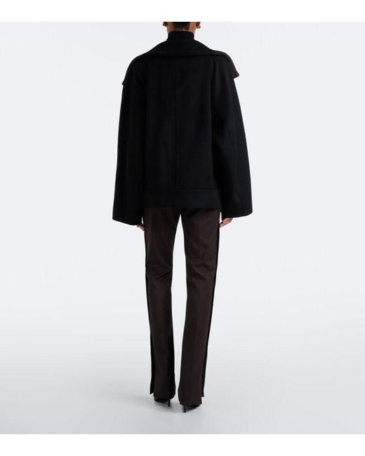 Sportmax Gray Wool-Blend Flared Pants