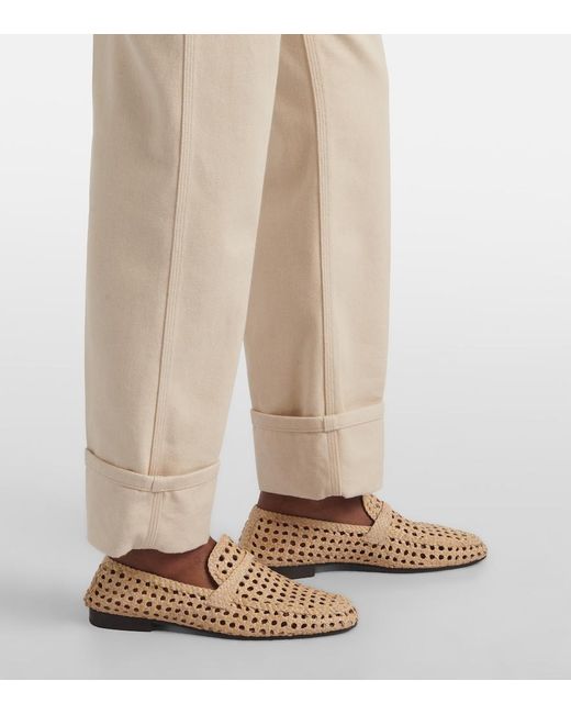 Loro Piana Natural Garey High-Rise Straight Jeans