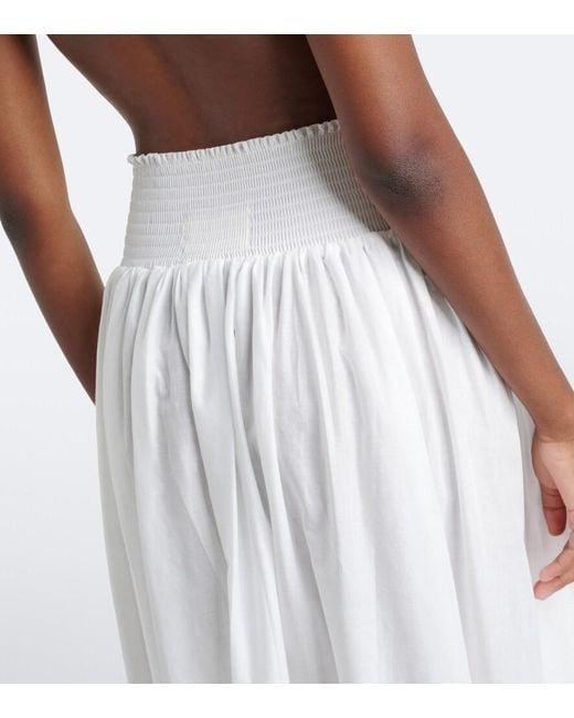 Montce White Millie Cotton Poplin Maxi Skirt