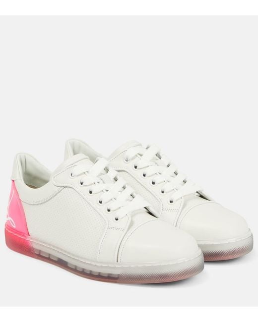 Christian Louboutin White Sneakers Fun Vieira Aus Leder