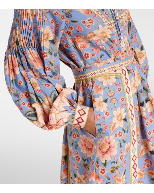 Farm Rio Multicolor Superbloom Tapestry Printed Midi Dress