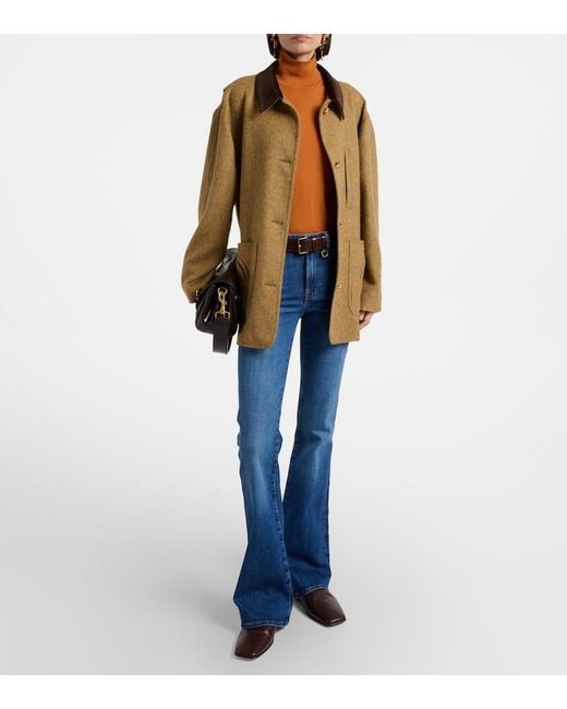 7 For All Mankind Blue Leggy Bootcut Jeans