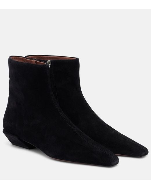 Paris Texas Black Bettina Suede Ankle Boots