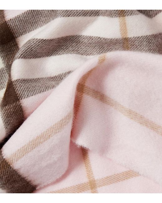 Burberry Natural Giant Check Cashmere Scarf