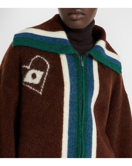 ALÉMAIS Black Maroc Intarsia Cardigan