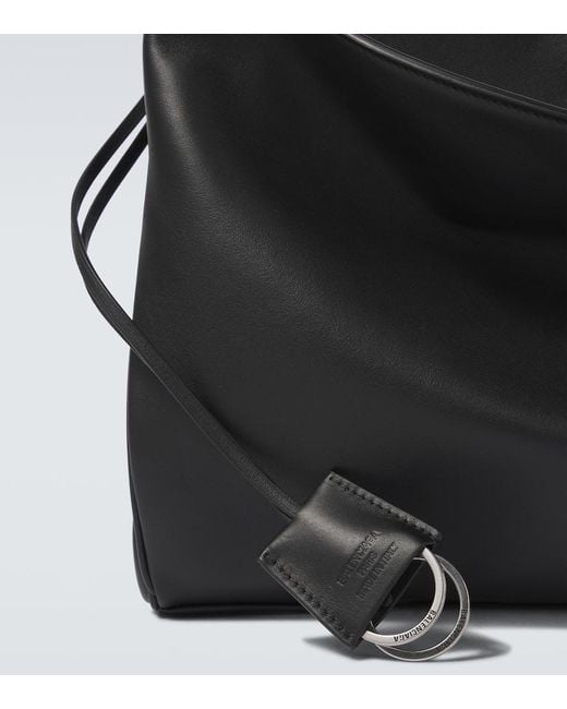 Balenciaga Rodeo Medium Leather Shoulder Bag in Black for