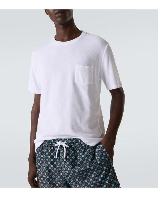 Fedeli White Extreme Cotton Terry Polo T-Shirt for men