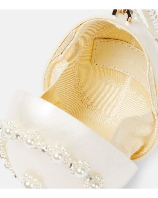 Simone Rocha Faberge Egg Mini Crossbody Bag in White | Lyst