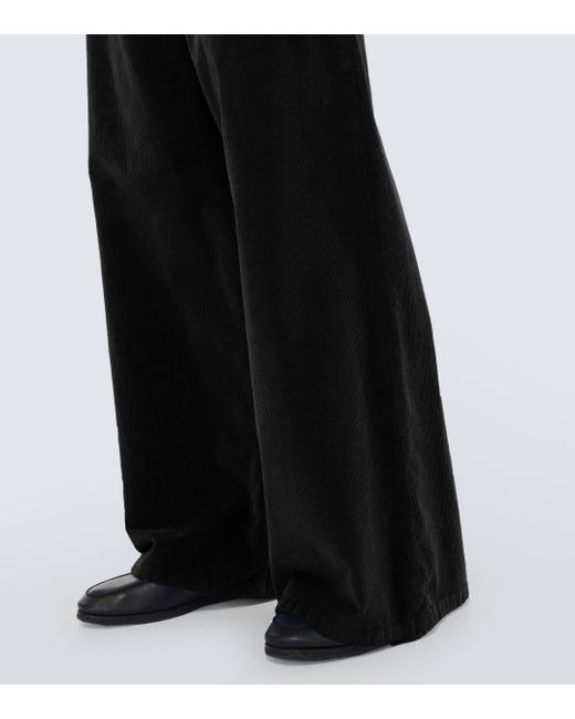 The Row Black Chani Cotton Corduroy Wide-leg Pants for men