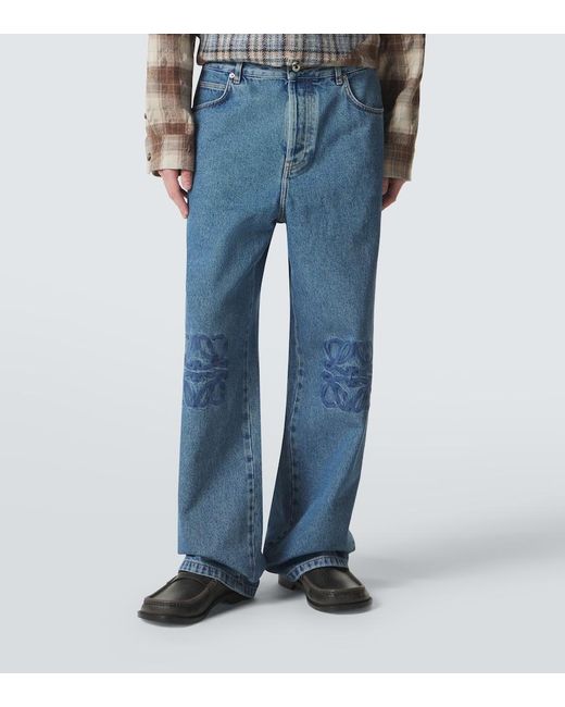 Loewe Blue Anagram Straight Jeans for men