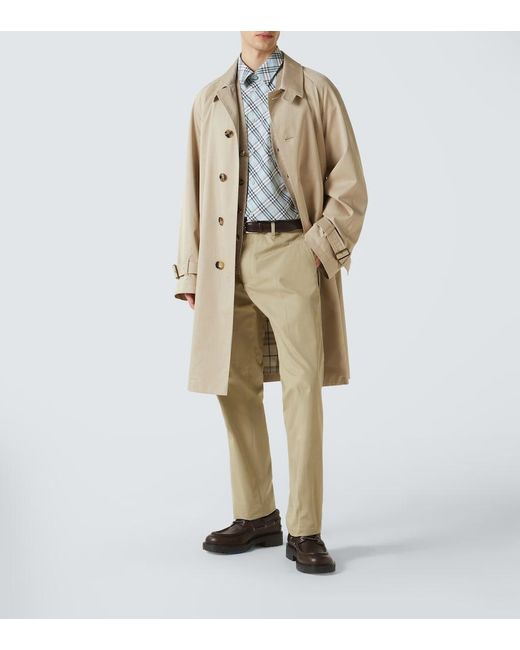 Burberry Blue Check Cotton Shirt for men