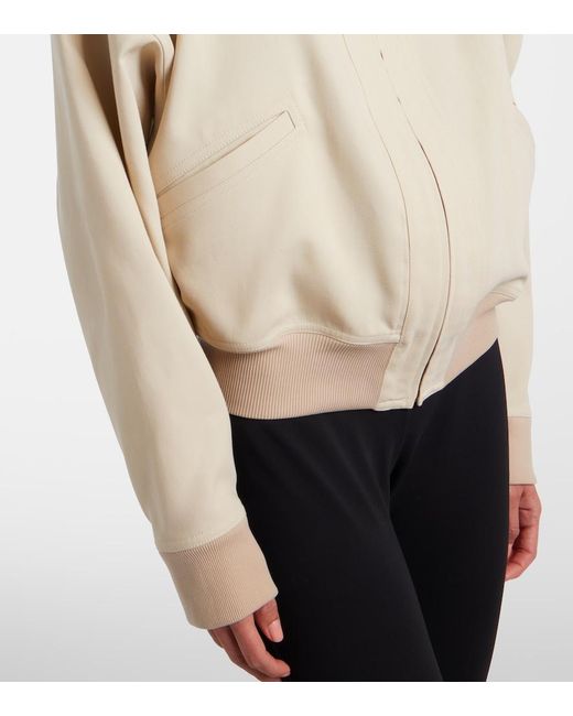 Gucci Natural Cotton Poplin Bomber Jacket