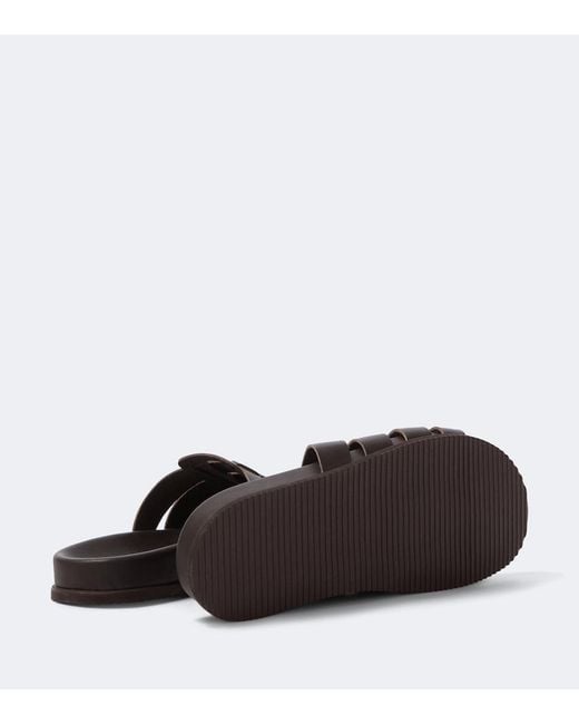 Ancient Greek Sandals Brown Laodamas Leather Fisherman Sandals for men