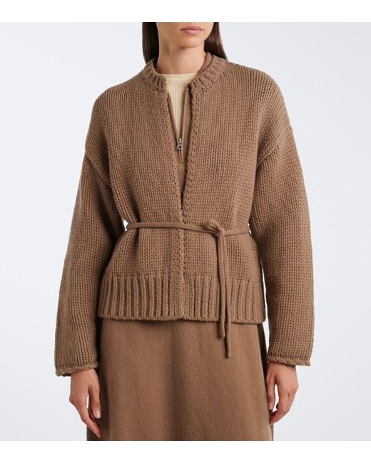Extreme Cashmere Brown N°384 Ginza Cashmere Wrap Cardigan