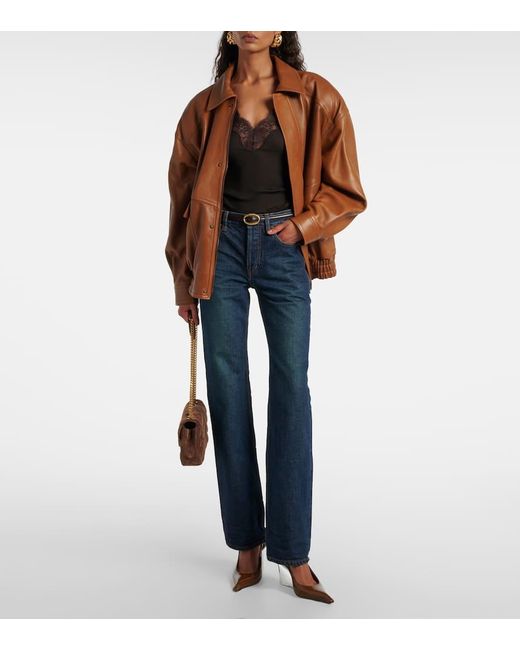 Saint Laurent Blue Mid-Rise Bootcut Jeans