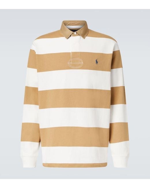 Polo Ralph Lauren Metallic Striped Cotton Polo Shirt for men