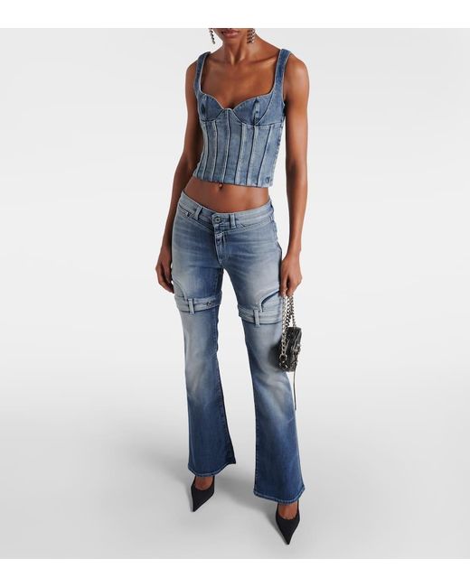 Bustier Di Jeans di Off-White c/o Virgil Abloh in Blue
