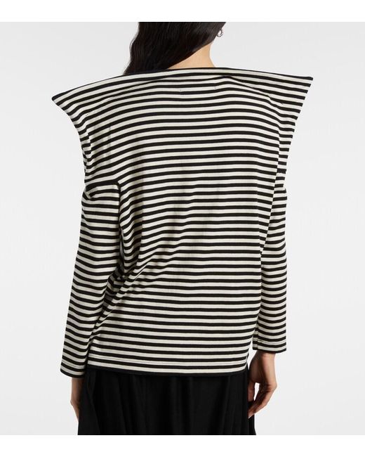 Junya Watanabe Black Cotton And Wool Top