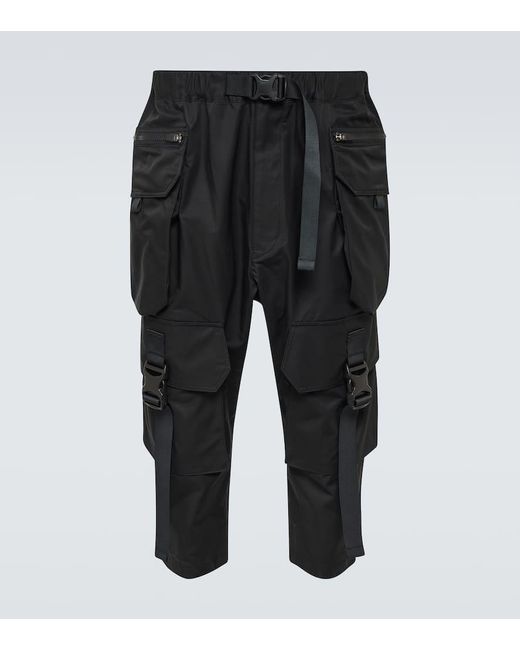 Junya Watanabe Black Cotton-blend Gabardine Cargo Pants for men