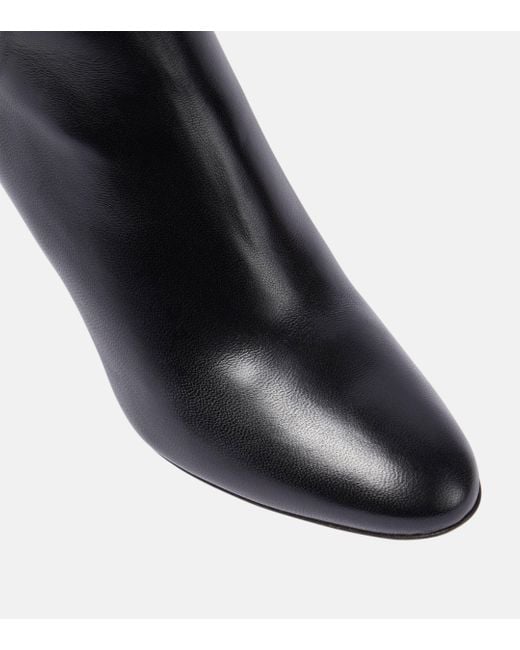 Proenza Schouler Black Cone Leather Ankle Boots