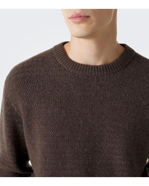 The Row Brown Anish Cashmere And Wool Sweater for men