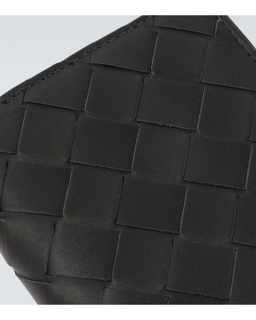 Bottega Veneta Black Intrecciato Leather Wallet for men