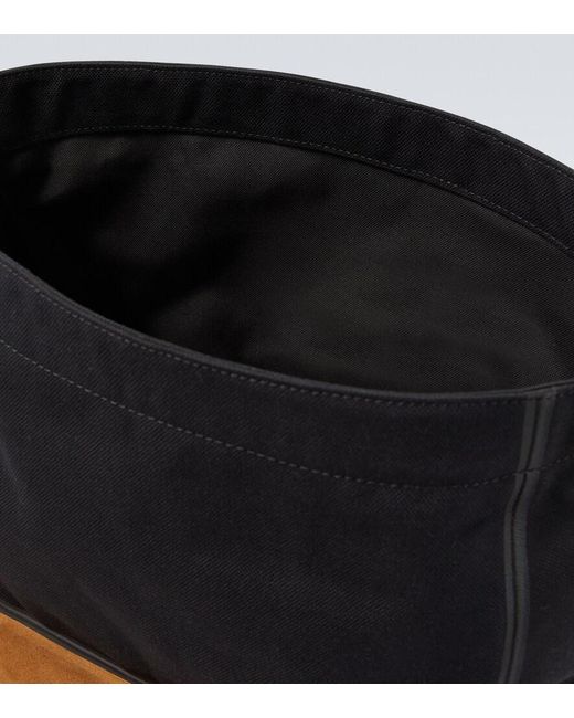 Loewe Black Flex Canvas And Suede Backpack for men