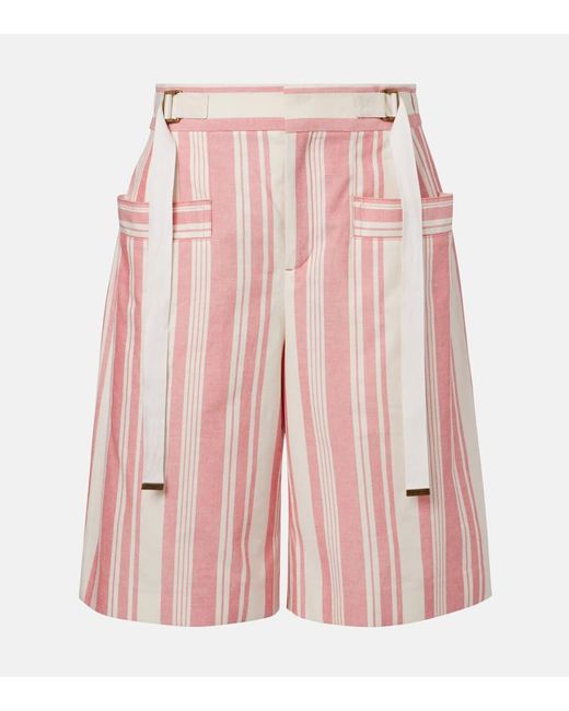 Chloé Pink Bermuda-Shorts Aus Baumwolle