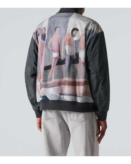 Undercover Gray X Helen Verhoeven Printed Bomber Jacket for men