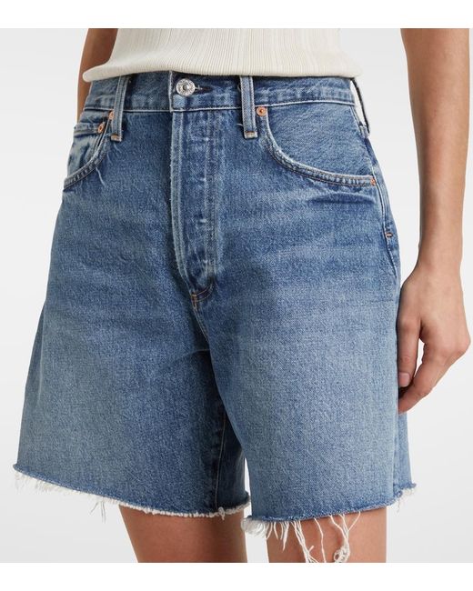 Citizens of Humanity Blue Marlow Long Denim Shorts