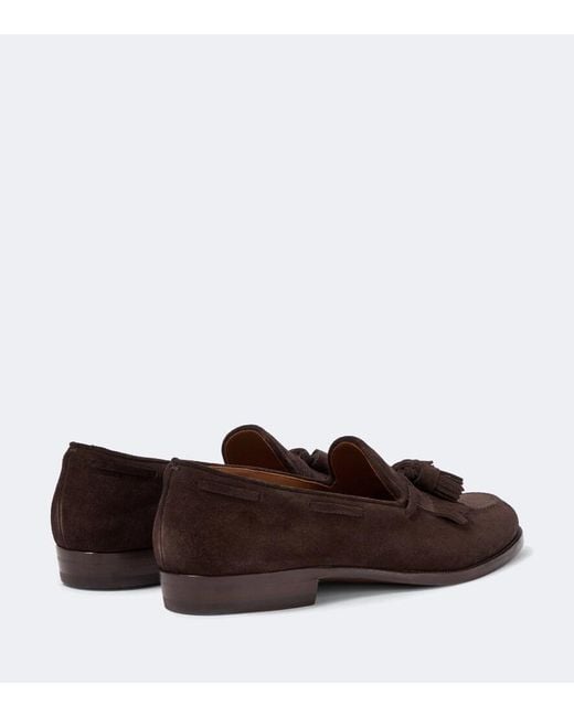 Dunhill Brown Suede Loafers for men