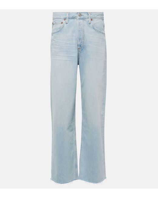 Agolde Blue Ren High-rise Wide-leg Jeans