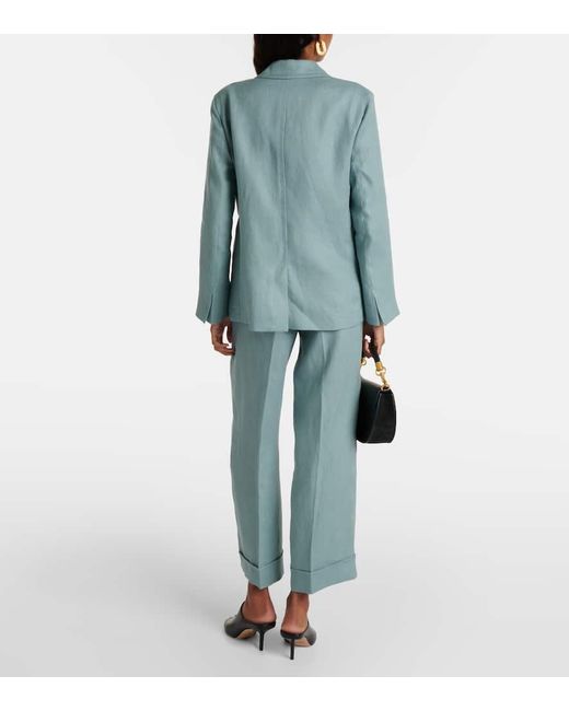 Max Mara Green Blazer Socrates Aus Leinen