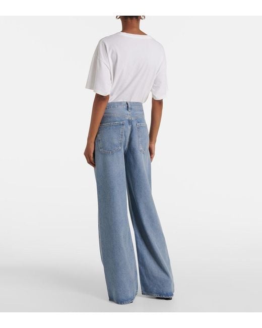 Citizens of Humanity Blue Paloma Mid-Rise Wide-Leg Jeans