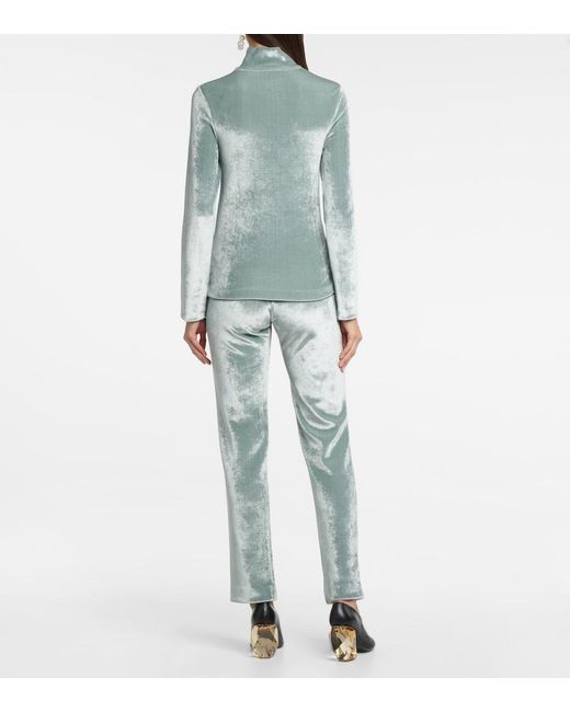 Jil Sander Green Turtleneck Top