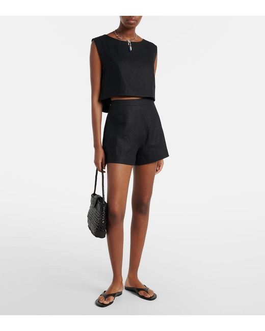 Posse Black Perri Linen Shorts