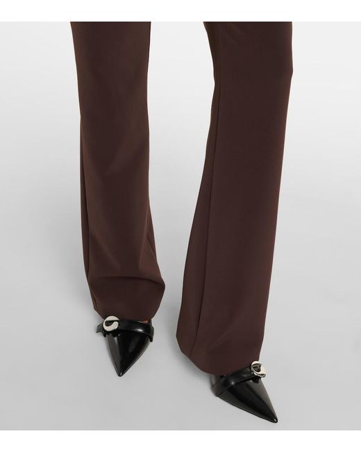 Courreges Brown High-Rise Flared Pants