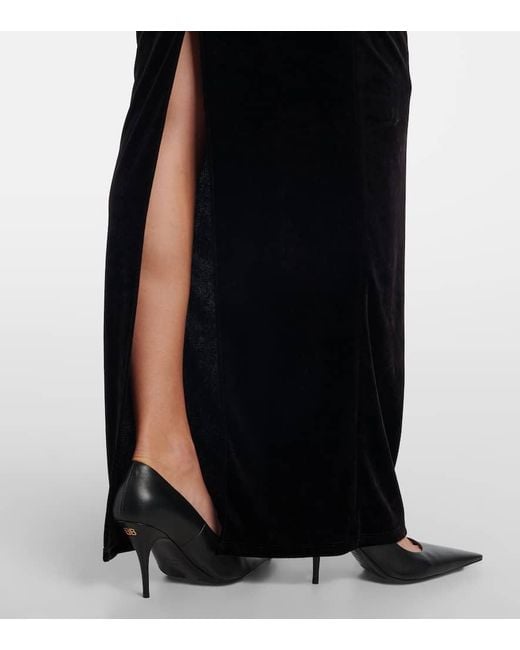 Balenciaga Blue Velvet Gown