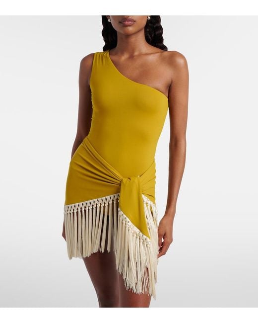 Taller Marmo Yellow Yacare Swimsuit And Beach Cover-Up Set