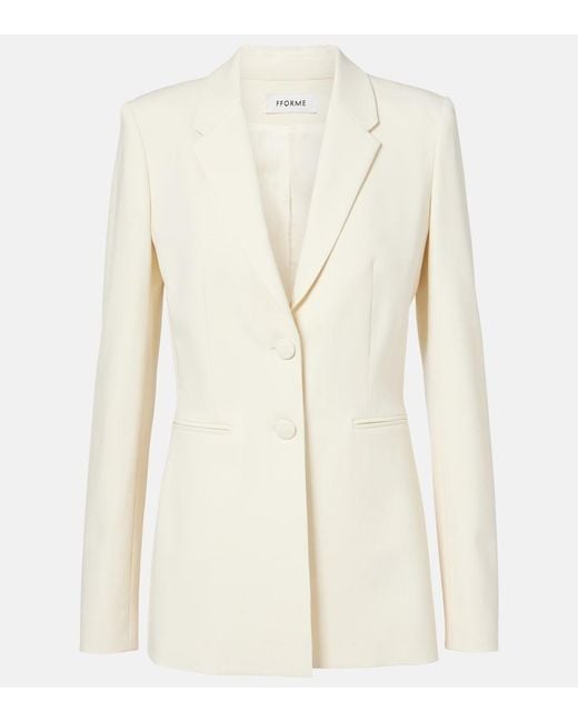 FFORME Natural Bennet Wool-Blend Crepe Blazer