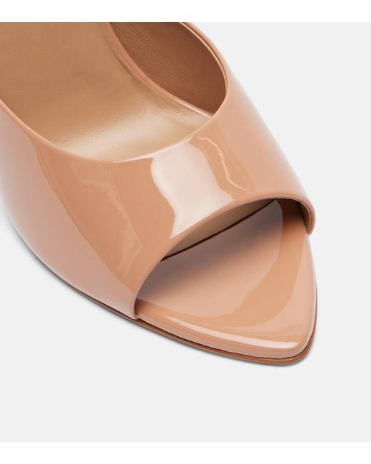 Christian Louboutin Brown Miss Z 100 Patent Leather Mules