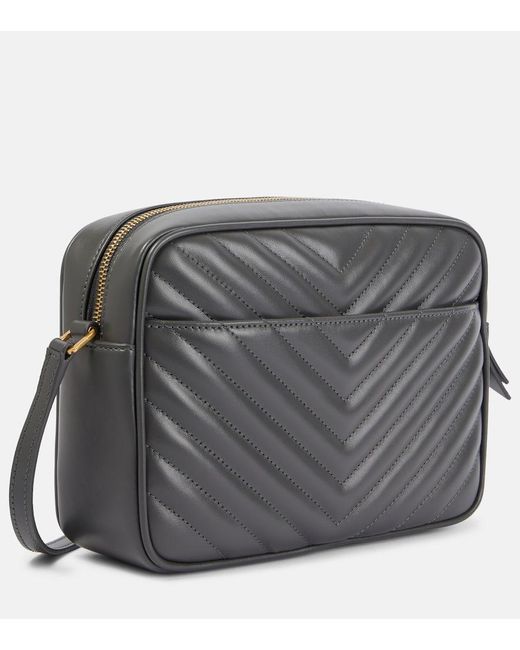Saint Laurent Black Lou Quilted Leather Camera Bag