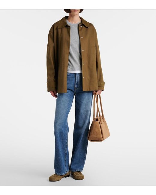 AG Jeans Blue Kora High-Rise Wide-Leg Jeans
