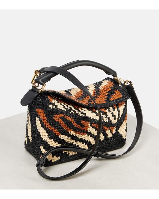 Loewe Black Paula's Ibiza Puzzle Edge Small Shoulder Bag