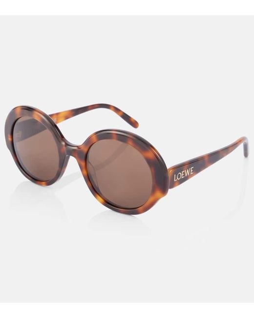 Loewe Brown Round Slim Oversized Sunglasses
