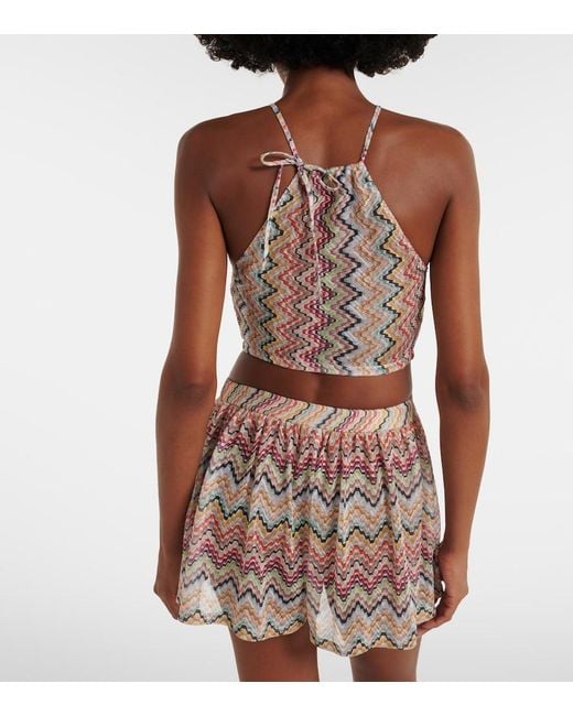 Missoni White Zigzag Crop Top