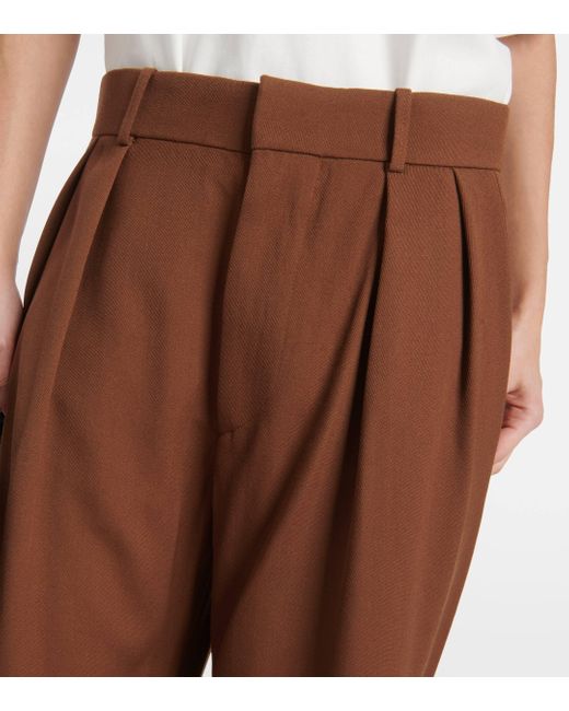 Pantalon ample a taille basse en laine Wardrobe NYC en coloris Brown